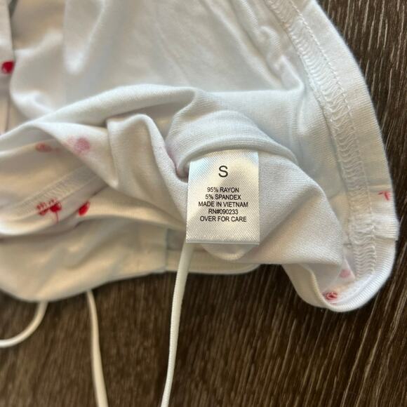 🍒 NWOT Pacsun Basics White Cherry Print Crop Cami Tank Top Size Small Y2K Cute - Picture 5 of 12